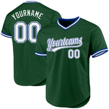 Charger l&#39;image dans la galerie, Custom Green White-Royal Authentic Throwback Baseball Jersey
