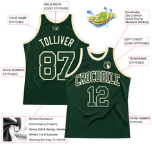 Charger l&#39;image dans la galerie, Custom Hunter Green Green-Cream Authentic Throwback Basketball Jersey
