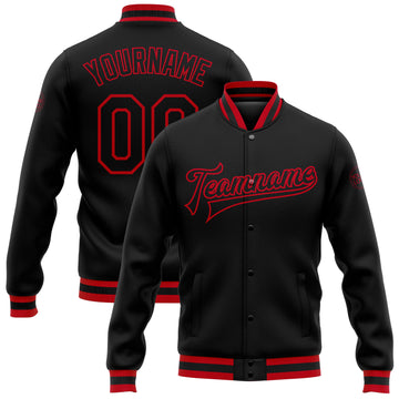 Letterman Blue and Red Tennessee Titans Varsity Jacket - Jackets