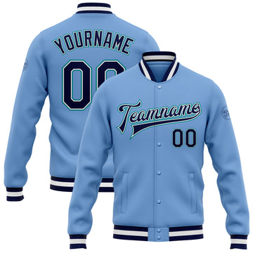 Letterman Tennessee Titans Light Blue and Navy Jacket