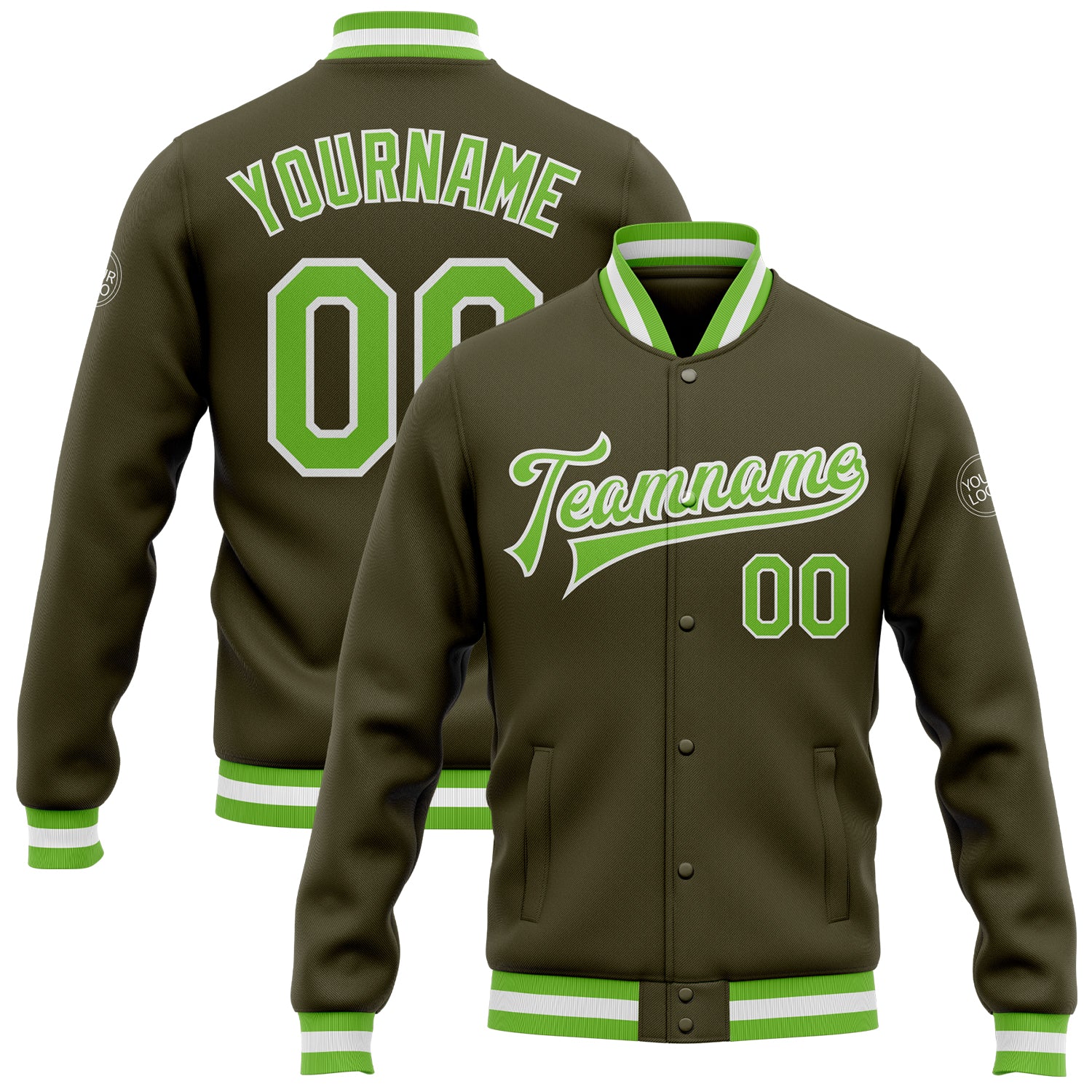 Oakland Athletics Green and White Bomber Jacket