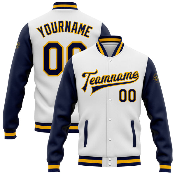 Navy Blue Varsity Letterman baseball jacket - Maker of Jacket