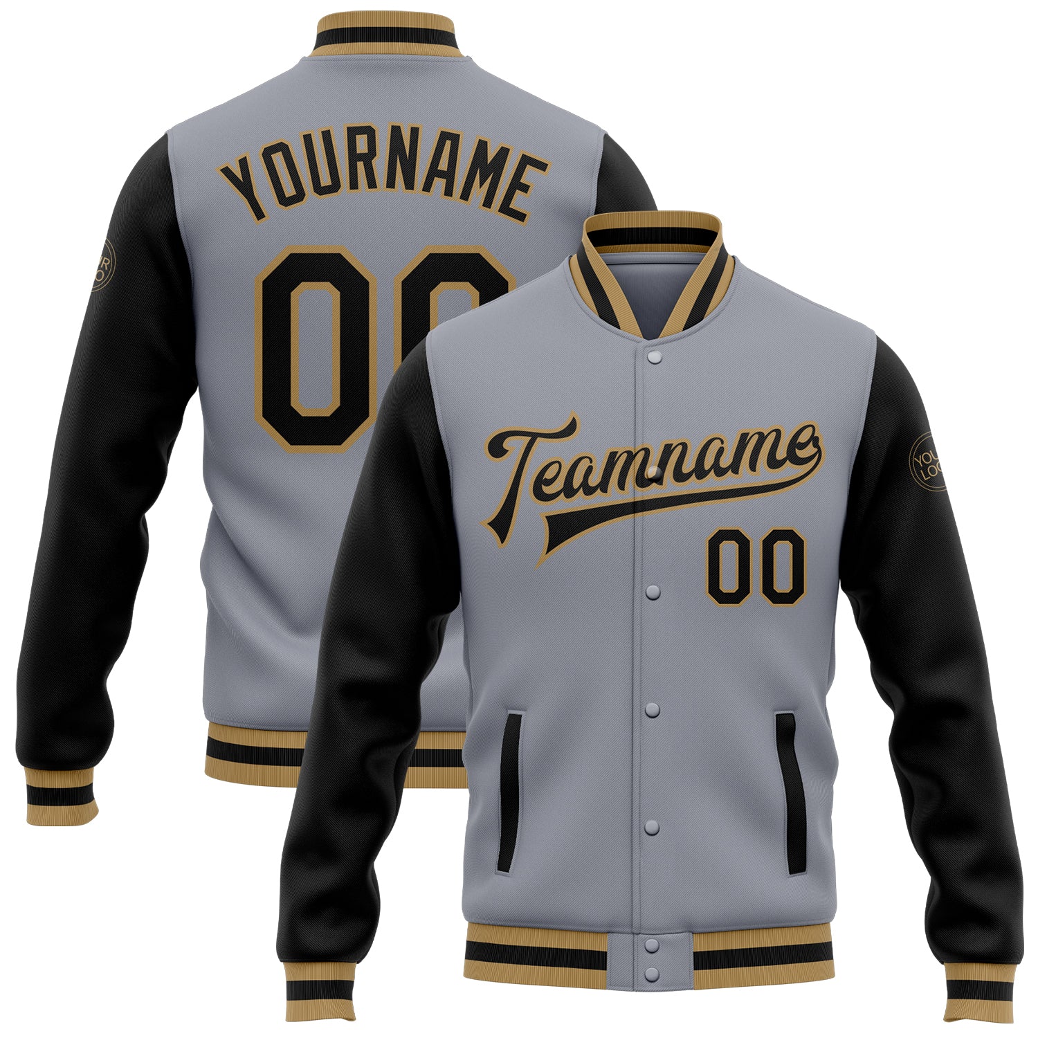 Custom Varsity Basketball Letterman Jacket Premium Gray 