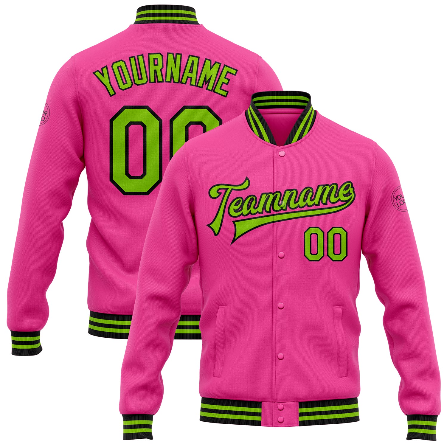 Neon Pink Varsity Jacket