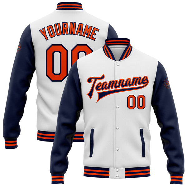 Maker of Jacket Fashion Jackets New York Mets Navy Orange Varsity