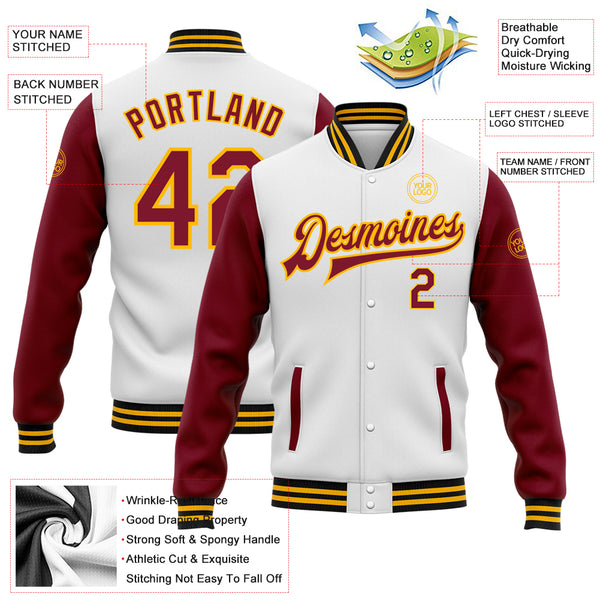 Cheap Custom Pink White Bomber Full-Snap Varsity Letterman Jacket Free  Shipping – CustomJerseysPro