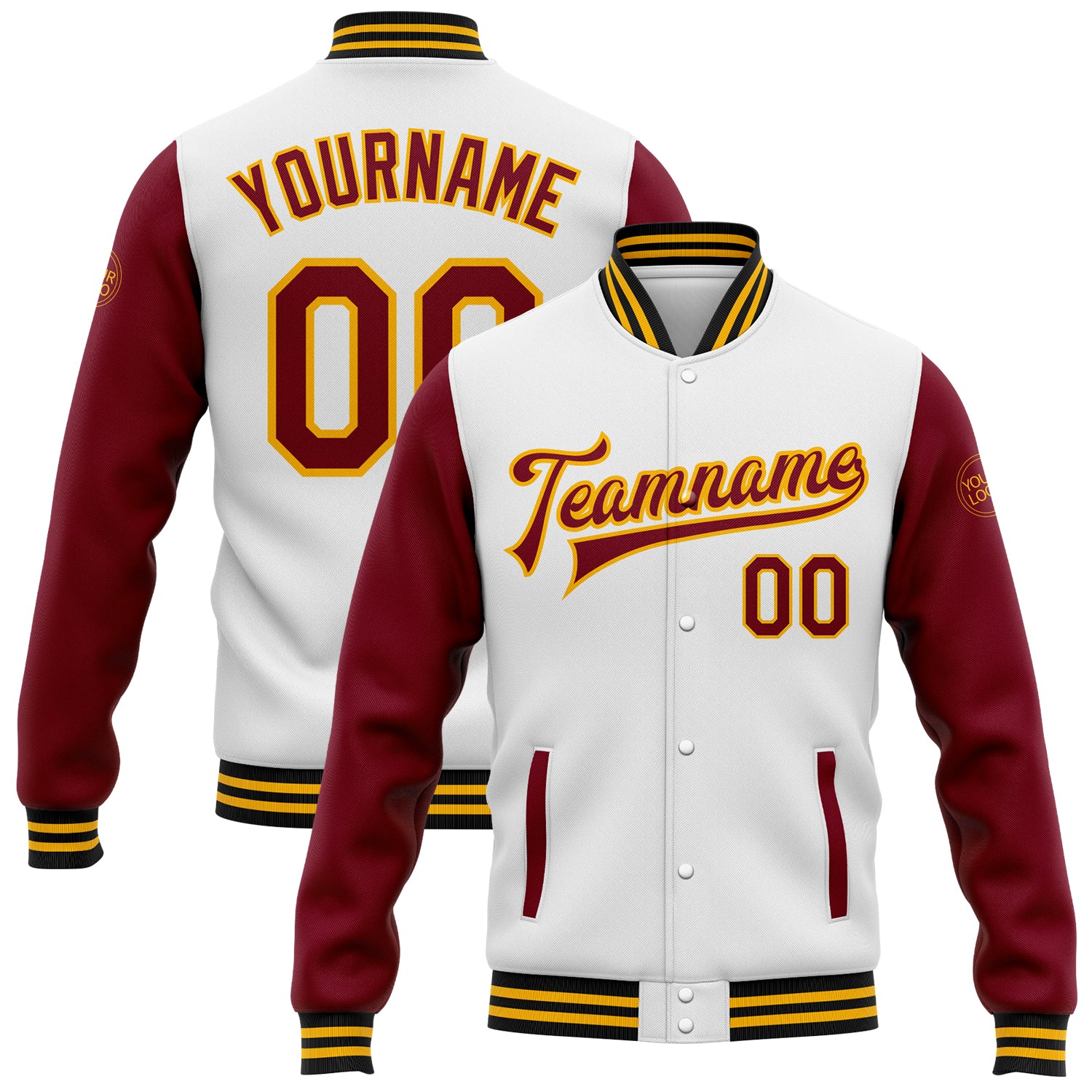 Cheap Custom White Teal-Black Bomber Full-Snap Varsity Letterman Jacket  Free Shipping – CustomJerseysPro