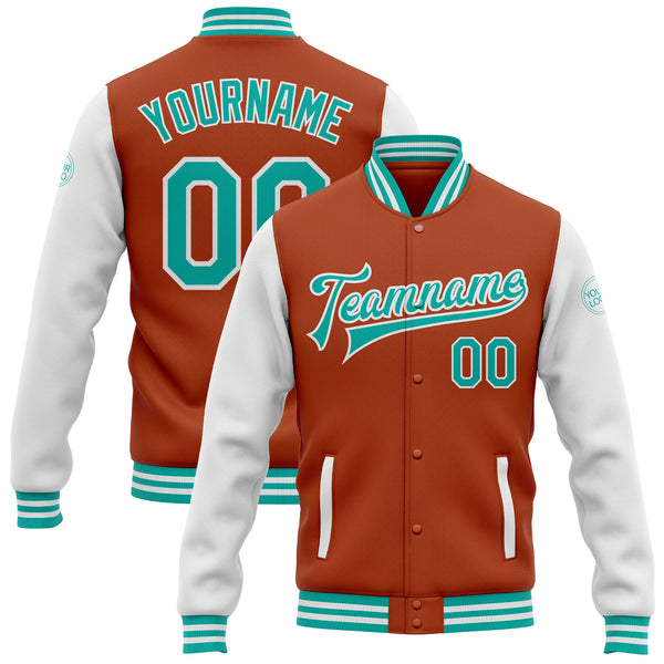 NFL Miami Dolphins Blue Orange Bomber Jacket 3D