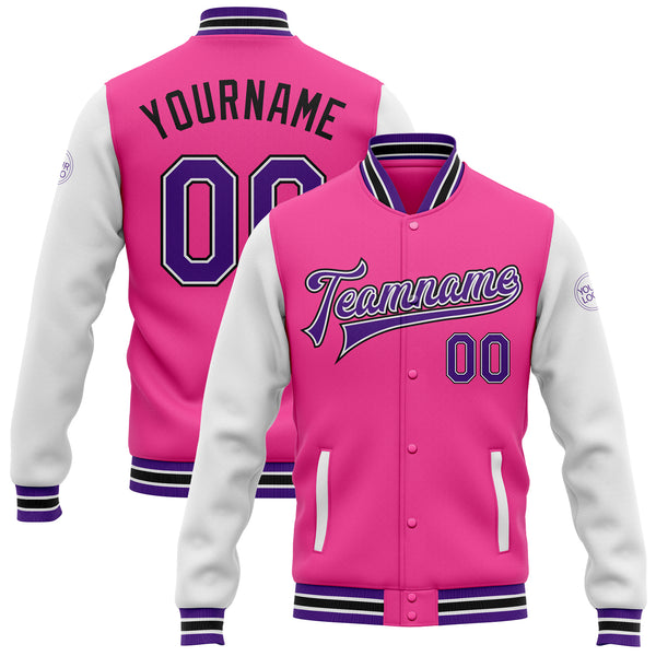 Custom Name Number Youth Basketball - Youth Letterman Varsity Jacket