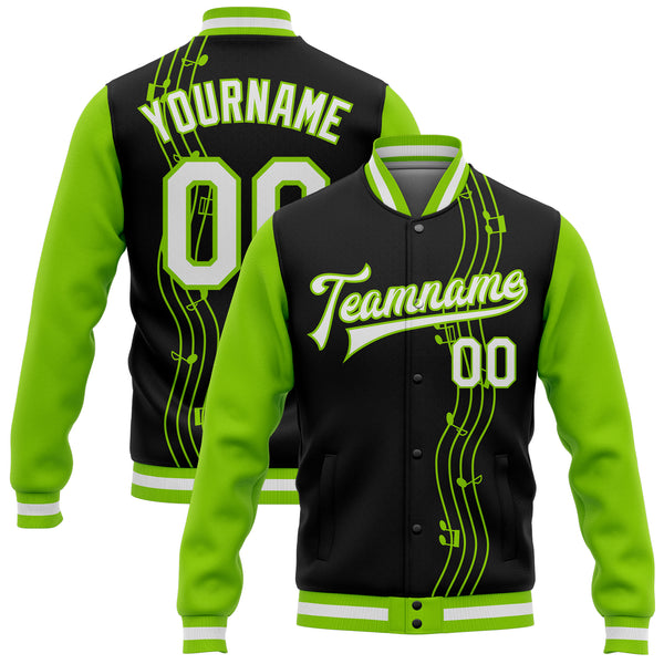 Lime green varsity discount jacket