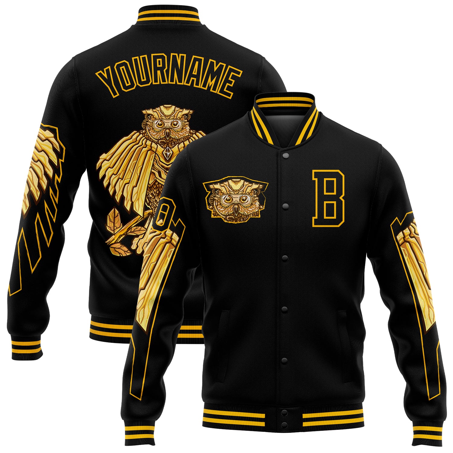 Gold and black jacket best sale