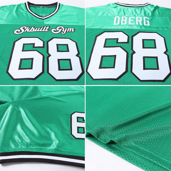 Cheap Custom Grass Green Pink-White Mesh Authentic Football Jersey Free  Shipping – CustomJerseysPro