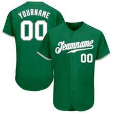 Charger l&#39;image dans la galerie, Custom Kelly Green White-Gray Authentic Baseball Jersey
