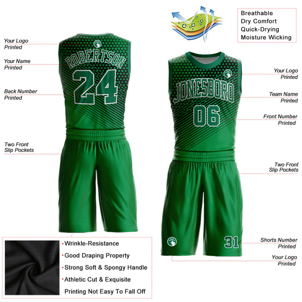 Cheap Custom Kelly Green White Sublimation Soccer Uniform Jersey Free  Shipping – CustomJerseysPro