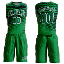 Laden Sie das Bild in den Galerie-Viewer, Custom Kelly Green Kelly Green-Black Round Neck Sublimation Basketball Suit Jersey
