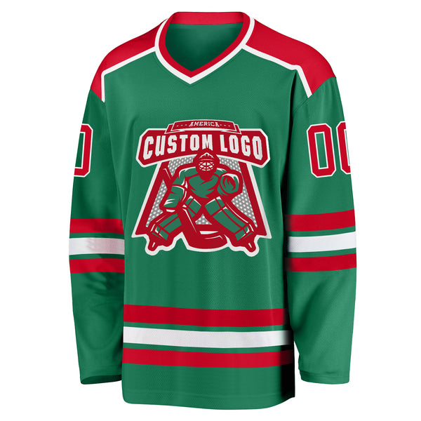 Cheap Custom White Pink-Kelly Green Hockey Lace Neck Jersey Free Shipping –  CustomJerseysPro