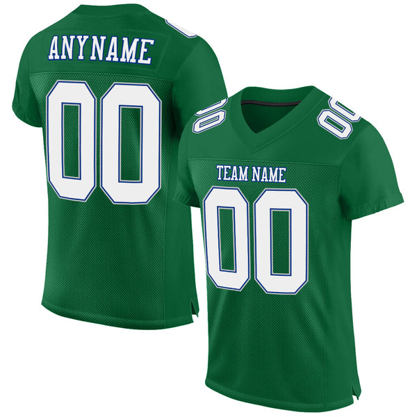 Cheap Custom Green White-Gold Mesh Authentic Throwback Football Jersey Free  Shipping – CustomJerseysPro