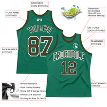 Загрузить изображение в средство просмотра галереи, Custom Kelly Green Olive-White Authentic Throwback Basketball Jersey
