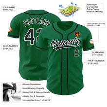 Load image into Gallery viewer, Custom Kelly Green Black-White Authentic Baseball Jersey
