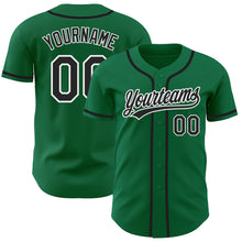 Load image into Gallery viewer, Custom Kelly Green Black-White Authentic Baseball Jersey
