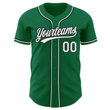 Load image into Gallery viewer, Custom Kelly Green White-Black Authentic Baseball Jersey
