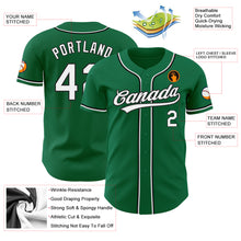 Load image into Gallery viewer, Custom Kelly Green White-Black Authentic Baseball Jersey
