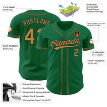 Charger l&#39;image dans la galerie, Custom Kelly Green Old Gold-Black Authentic Baseball Jersey
