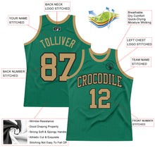 Laden Sie das Bild in den Galerie-Viewer, Custom Kelly Green Old Gold-Black Authentic Throwback Basketball Jersey
