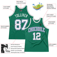 Загрузить изображение в средство просмотра галереи, Custom Kelly Green White Royal-Gray Authentic Throwback Basketball Jersey
