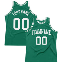 Charger l&#39;image dans la galerie, Custom Kelly Green White Authentic Throwback Basketball Jersey
