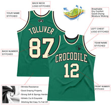 Laden Sie das Bild in den Galerie-Viewer, Custom Kelly Green Cream-Black Authentic Throwback Basketball Jersey
