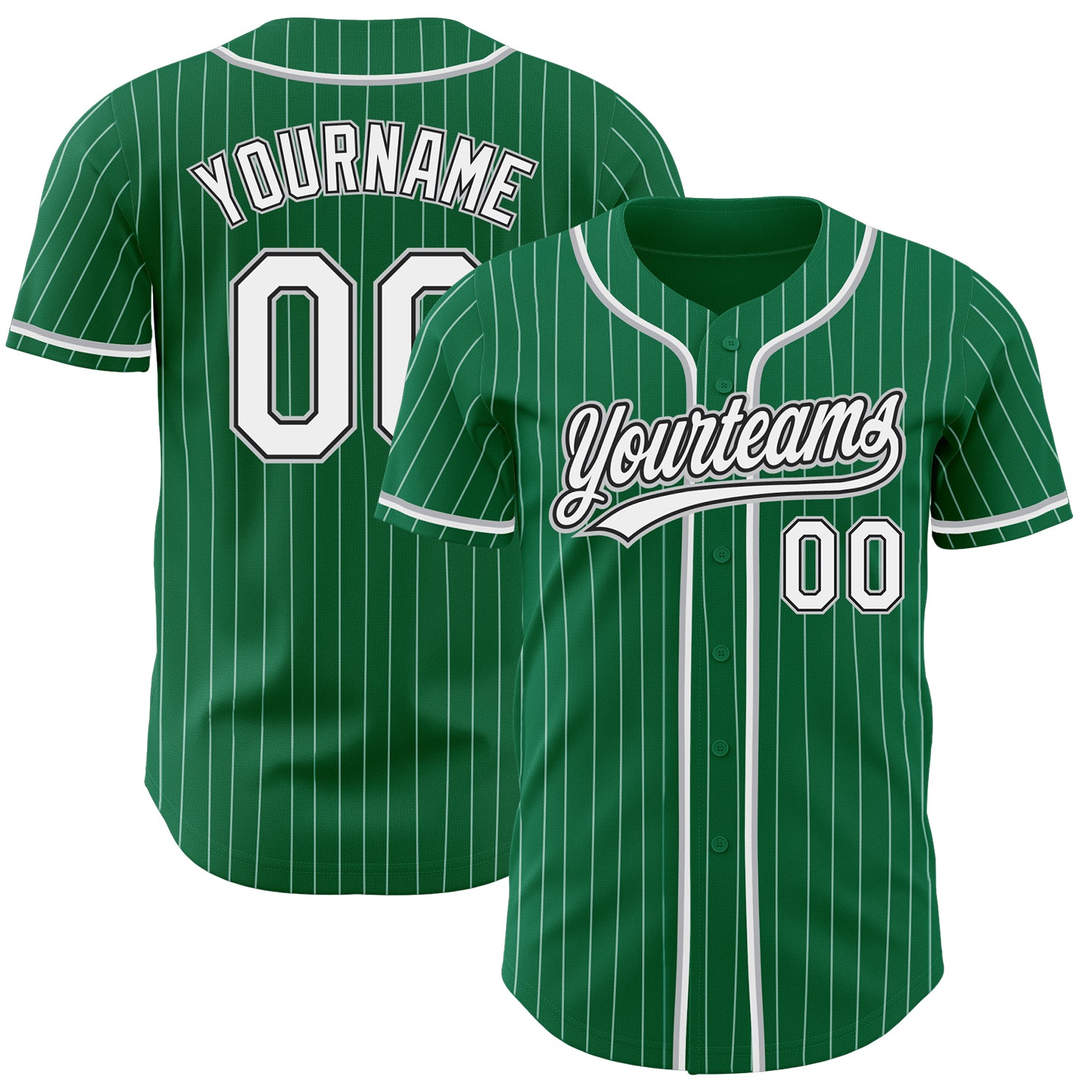 Cheap Custom Gold Black Pinstripe Kelly Green-White Authentic Baseball  Jersey Free Shipping – CustomJerseysPro