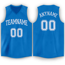 Загрузить изображение в средство просмотра галереи, Custom Blue White V-Neck Basketball Jersey
