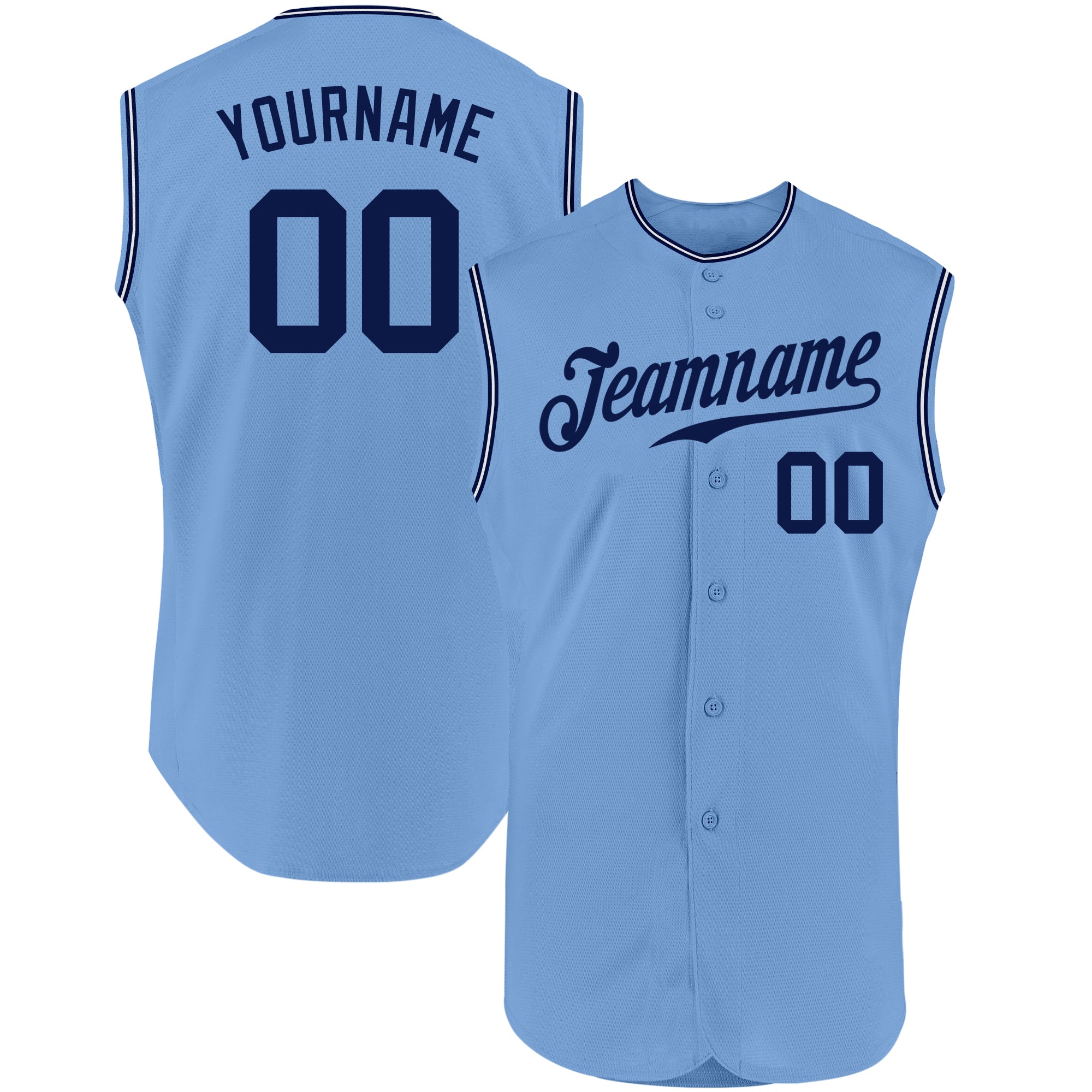 Cheap Custom Light Blue Red Pinstripe Red-Navy Authentic Baseball Jersey  Free Shipping – CustomJerseysPro