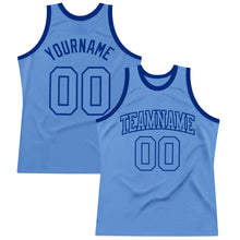 Загрузить изображение в средство просмотра галереи, Custom Light Blue Light Blue-Royal Authentic Throwback Basketball Jersey
