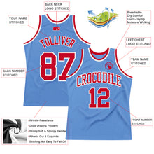 Charger l&#39;image dans la galerie, Custom Light Blue Red-White Authentic Throwback Basketball Jersey
