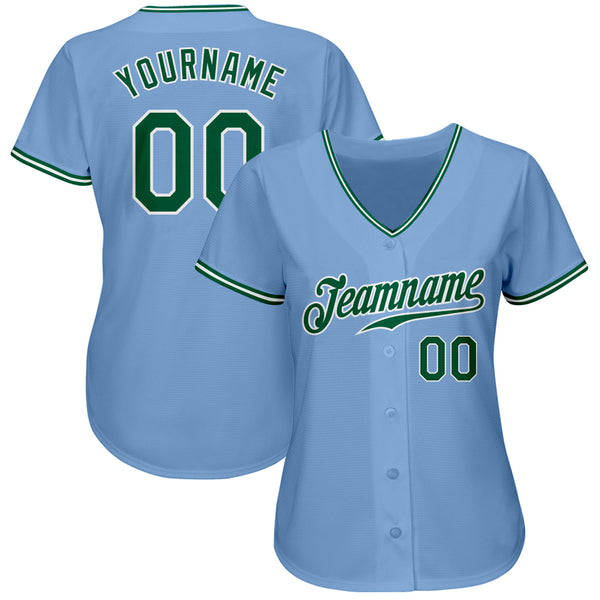 Cheap Custom Light Blue Kelly Green-White Hockey Jersey Free Shipping –  CustomJerseysPro