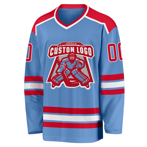 Cheap Custom Green White-Red Hockey Jersey Free Shipping – CustomJerseysPro