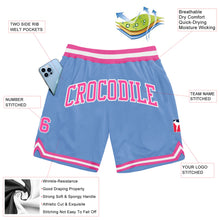 Charger l&#39;image dans la galerie, Custom Light Blue Pink-White Authentic Throwback Basketball Shorts
