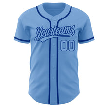 Load image into Gallery viewer, Custom Light Blue Light Blue-Royal Authentic Baseball Jersey
