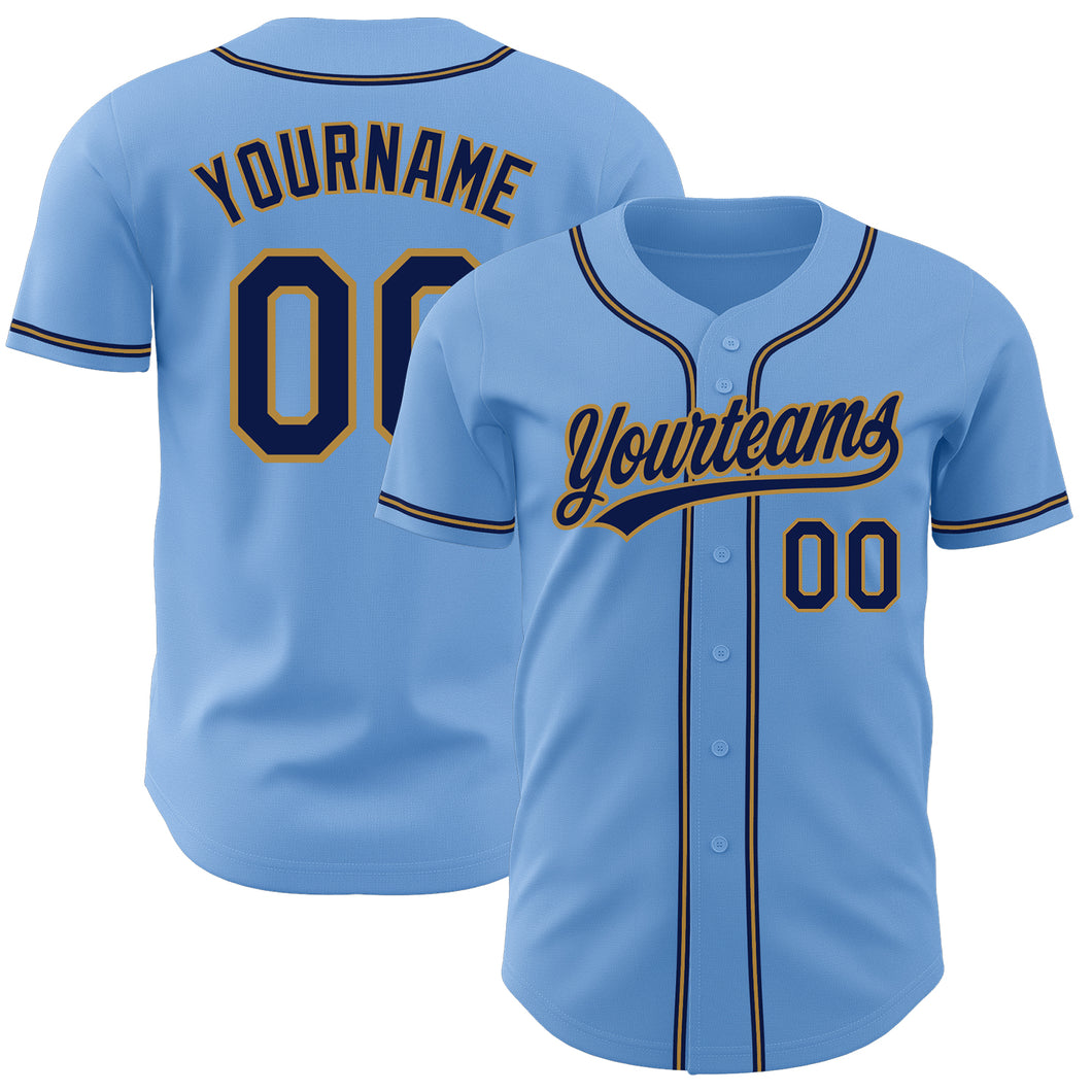 Custom Baseball Jersey Aqua Navy-Old Gold Authentic Sleeveless