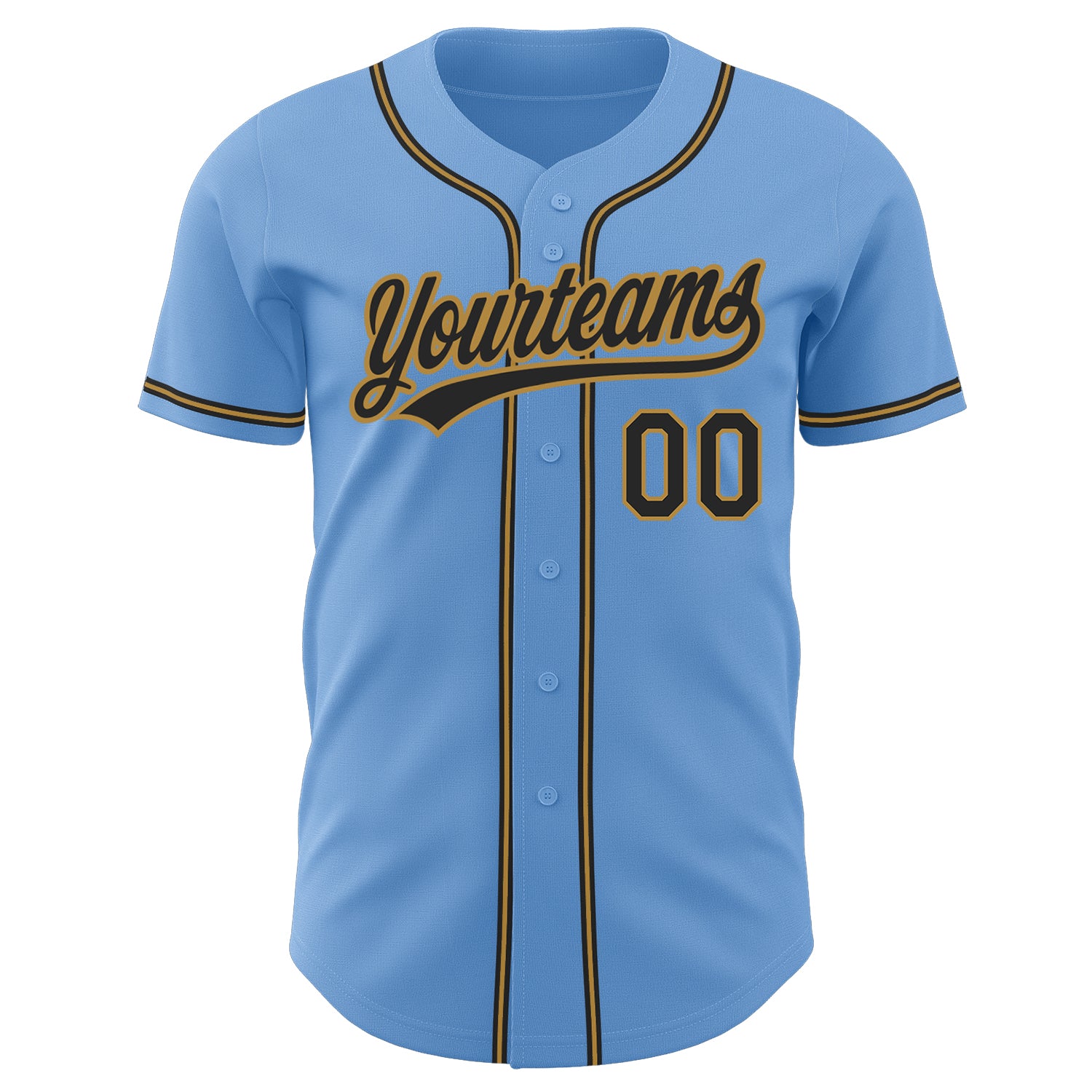 Cheap Custom Old Gold Black-White Authentic Baseball Jersey Free