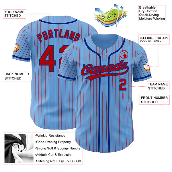 Cheap Custom Light Blue Red-White Authentic Fade Fashion Baseball Jersey  Free Shipping – CustomJerseysPro