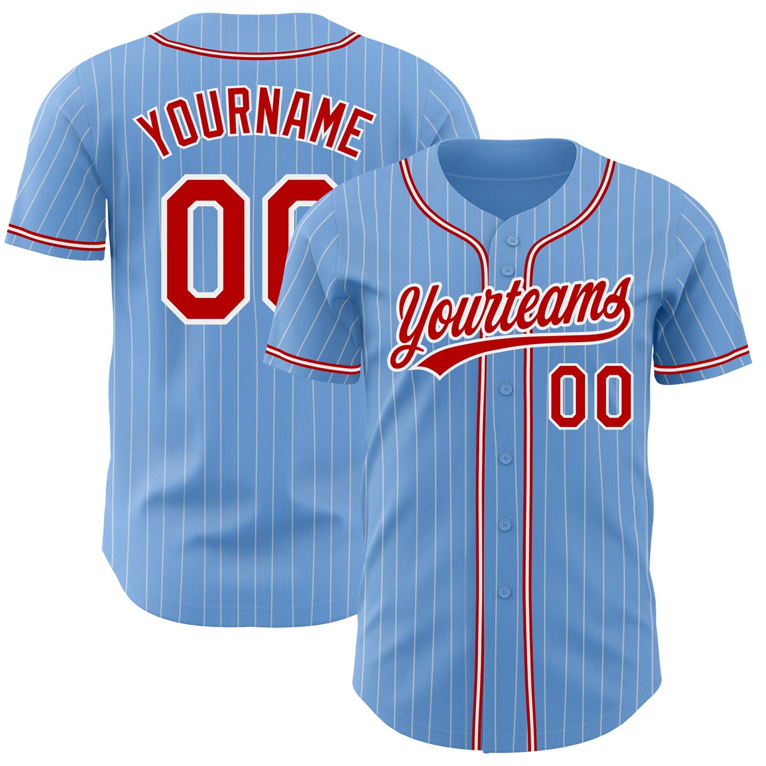 Cheap Custom Gray Black Pinstripe Red Authentic Baseball Jersey Free  Shipping – CustomJerseysPro