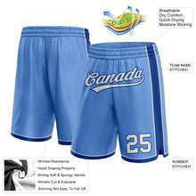 Laden Sie das Bild in den Galerie-Viewer, Custom Light Blue White-Royal Authentic Basketball Shorts
