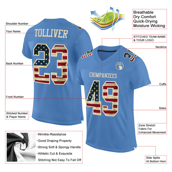 Cheap Custom Teal Vintage USA Flag-Cream Authentic Baseball Jersey Free  Shipping – CustomJerseysPro