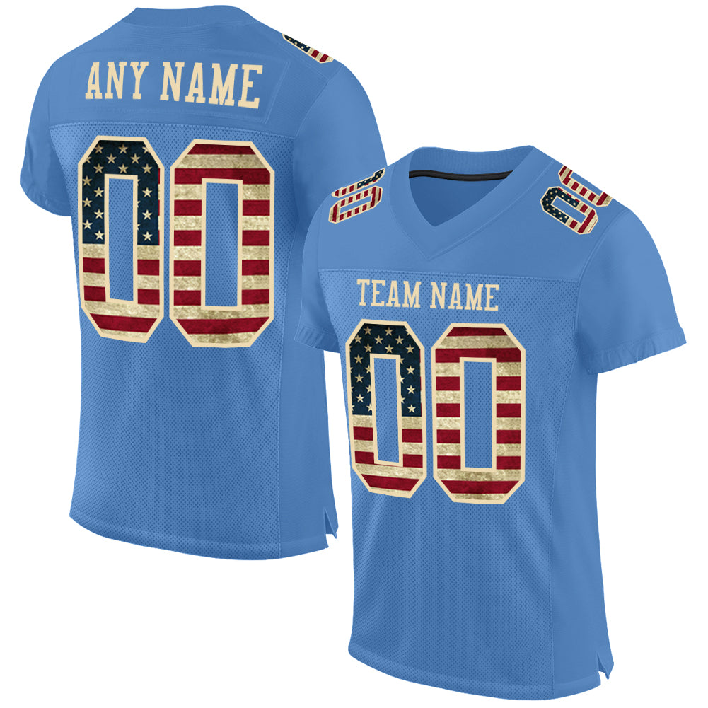 Cheap Custom Light Blue Vintage USA Flag-Cream Authentic Baseball Jersey  Free Shipping – CustomJerseysPro