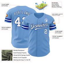 Load image into Gallery viewer, Custom Light Blue White-Royal Authentic Baseball Jersey
