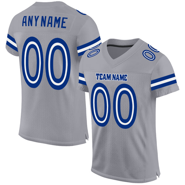 Cheap Custom White Light Blue-Royal Mesh Authentic Football Jersey Free  Shipping – CustomJerseysPro