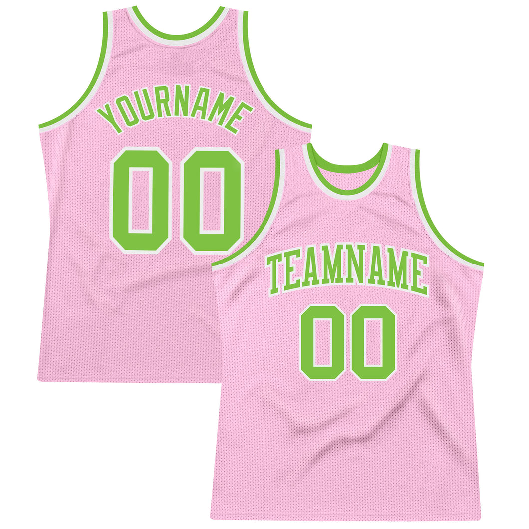 Cheap Custom Navy Pink-Neon Green Authentic Throwback Basketball Jersey  Free Shipping – CustomJerseysPro